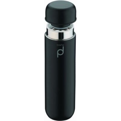 Drink Pod izolowana próżniowo butelka na kapsułki DrinkPod ze stali nierdzewnej, czarna, 300 ml Drink Pod izolowana próżniowo butelka na kapsułki DrinkPod ze stali nierdzewnej, czarna, 300 ml
