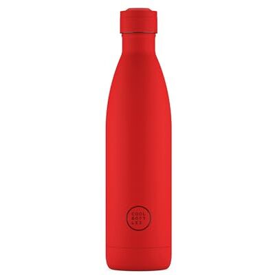 Cool Bottles Stainless Steel Water Bottle 750 ml Vivid Red 30,5 x 7 cm szczelny termos zimne napoje 36 h i gorące napoje 18 h technologia Triple-Cool BPA Free Cool Bottles Stainless Steel Water Bottle 750 ml Vivid Red 30,5 x 7 cm szczelny termos zimne napoje 36 h i gorące napoje 18 h technologia Triple-Cool BPA Free