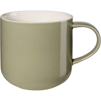 ASA Coppa 19100350 kubek z uchem z porcelany w kolorze khaki 0,4 l, wymiary: 9,2 cm x 9,2 cm x 9,5 cm ASA Coppa 19100350 kubek z uchem z porcelany w kolorze khaki 0,4 l, wymiary: 9,2 cm x 9,2 cm x 9,5 cm