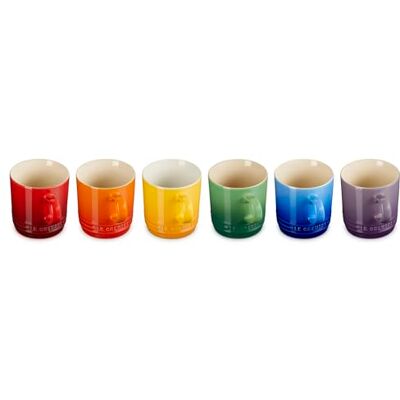 LE CREUSET Zestaw 6 filiżanek do kawy z kamionki Rainbow LE CREUSET Zestaw 6 filiżanek do kawy z kamionki Rainbow