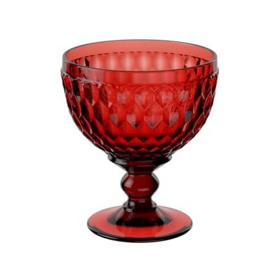 Villeroy & Boch Boston col. Miseczka do szampana czerwona, ekstrawaganckie, piękny kształt kieliszek do szampana i szampana, szkło kryształowe, czerwone, 400 ml Villeroy & Boch Boston col. Miseczka do szampana czerwona, ekstrawaganckie, piękny kształt kieliszek do szampana i szampana, szkło kryształowe, czerwone, 400 ml