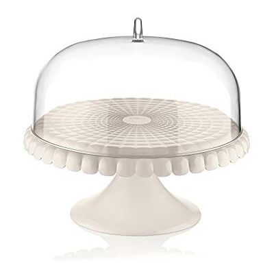 Guzzini Tiffany, stojak na ciasto z małym dzwonkiem, forma do ciasta z pokrywką mlecznobiała, Ø 30 x wys. 27 cm 199401156 Guzzini Tiffany, stojak na ciasto z małym dzwonkiem, forma do ciasta z pokrywką mlecznobiała, Ø 30 x wys. 27 cm 199401156