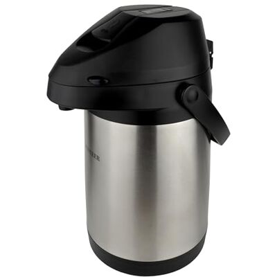 Pioneer 3,0L Stainless Steel Lever Airpot, szczelny termos do gorących i zimnych napojów, łatwy w obsłudze dozownik napojów z pompką, odpowiedni na imprezy, z etykietą Kawa Pioneer 3,0L Stainless Steel Lever Airpot, szczelny termos do gorących i zimnych napojów, łatwy w obsłudze dozownik napojów z pompką, odpowiedni na imprezy, z etykietą Kawa