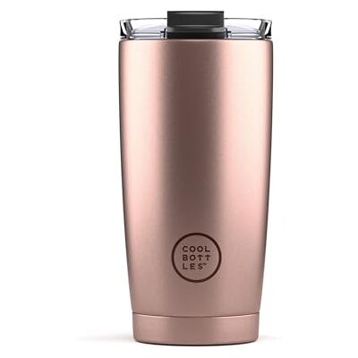 Cool Bottles Tumbler Stainless Steel Tumbler 550 ml Metallic Rose kubek do kawy wysokość 18 cm Cold Drinks 10 godzin i Hot Drinks 5 godzin Airtight Lid BPA Free Cool Bottles Tumbler Stainless Steel Tumbler 550 ml Metallic Rose kubek do kawy wysokość 18 cm Cold Drinks 10 godzin i Hot Drinks 5 godzin Airtight Lid BPA Free