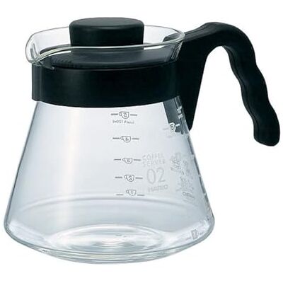HARIO CD Cafetière Coffee Server V60-02-700 ml, szkło, 700 mililitrów, przezroczysty HARIO CD Cafetière Coffee Server V60-02-700 ml, szkło, 700 mililitrów, przezroczysty
