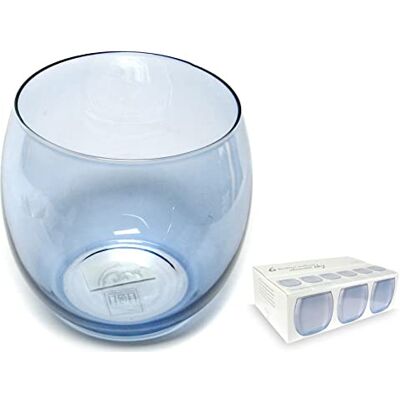 H&H Bubbly Sky Set szklanki, błękitne, 460 ml, 6 sztuk H&H Bubbly Sky Set szklanki, błękitne, 460 ml, 6 sztuk