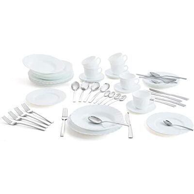 Luminarc Trianon Pudełko 18 talerzy, 6 filiżanek i 24 sztućce 24,5 x 22,5 x 19,5 cm/22 cl/26 cm-2,5 mm Wielokolorowe Luminarc Trianon Pudełko 18 talerzy, 6 filiżanek i 24 sztućce 24,5 x 22,5 x 19,5 cm/22 cl/26 cm-2,5 mm Wielokolorowe