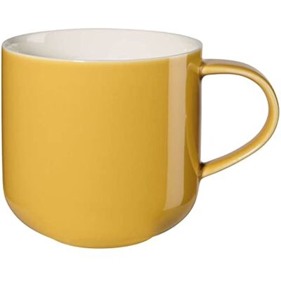 ASA Coppa kubek z uszami z porcelany w kolorze Mustard 0,4 l, wymiary: 9,2 cm x 9,2 cm x 9,5 cm, 19100352 ASA Coppa kubek z uszami z porcelany w kolorze Mustard 0,4 l, wymiary: 9,2 cm x 9,2 cm x 9,5 cm, 19100352