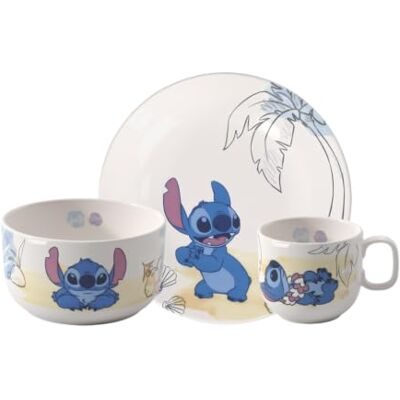 Villeroy & Boch – Disney Stitch zestaw naczyń dla dzieci, 3 el., można myć w zmywarce, można używać w kuchence mikrofalowej, naczynia dla dzieci, porcelana Premium Villeroy & Boch – Disney Stitch zestaw naczyń dla dzieci, 3 el., można myć w zmywarce, można używać w kuchence mikrofalowej, naczynia dla dzieci, porcelana Premium