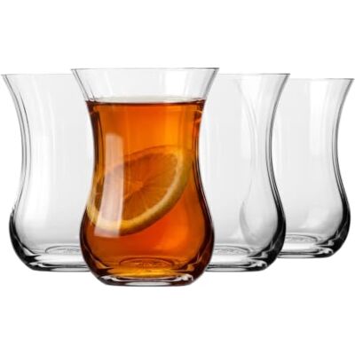 KROSNO Szklanki do herbaty i espresso doppio 4 szt. 120 ml, kolekcja Tea Moments – Kryształ bez ołowiu – Eleganckie szklaneczki do gorących napojów, można myć w zmywarce KROSNO Szklanki do herbaty i espresso doppio 4 szt. 120 ml, kolekcja Tea Moments – Kryształ bez ołowiu – Eleganckie szklaneczki do gorących napojów, można myć w zmywarce