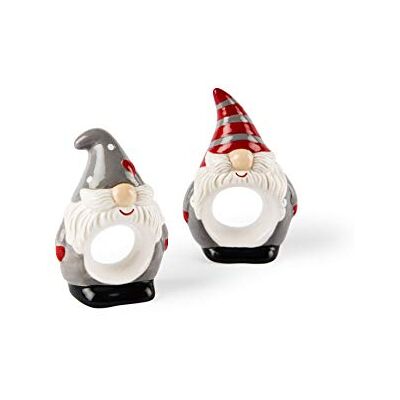 Excelsa Gnomo Christmas uchwyt na serwetki, ceramika, 6 sztuk Excelsa Gnomo Christmas uchwyt na serwetki, ceramika, 6 sztuk
