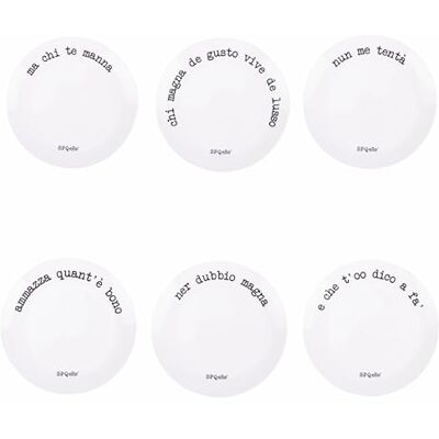 Tivoli Zestaw 6 talerzy na owoce, 19 cm, porcelana, S.P.Q.eRe Tivoli Zestaw 6 talerzy na owoce, 19 cm, porcelana, S.P.Q.eRe