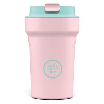 Cool Bottles Paradise Tumbler – kubek termiczny ze stali nierdzewnej – 350 ml – Ibiza – różowy i cyjan – hermetyczna pokrywka – zimne napoje przez 10 godzin i gorące napoje 5 godzin – plamoodporny Cool Bottles Paradise Tumbler – kubek termiczny ze stali nierdzewnej – 350 ml – Ibiza – różowy i cyjan – hermetyczna pokrywka – zimne napoje przez 10 godzin i gorące napoje 5 godzin – plamoodporny