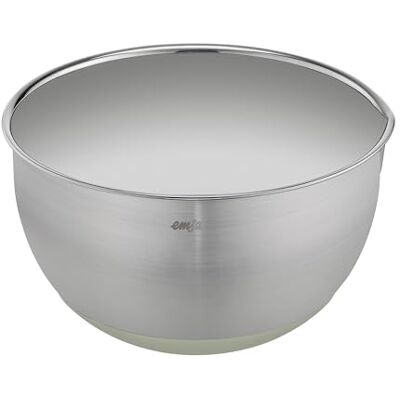 Emsa Prep&Bake miska do mieszania ze stali nierdzewnej, 20 cm, antypoślizgowy spód, odporna na zarysowania, krawędź nalewana, możliwość układania w stos, zielona, K3272034 Emsa Prep&Bake miska do mieszania ze stali nierdzewnej, 20 cm, antypoślizgowy spód, odporna na zarysowania, krawędź nalewana, możliwość układania w stos, zielona, K3272034