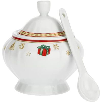 LA PORCELLANA BIANCA BIAŁA PORCELANA Cukierka z łyżeczką Christmas Edition LA PORCELLANA BIANCA BIAŁA PORCELANA Cukierka z łyżeczką Christmas Edition