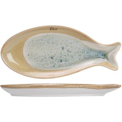 Cosy & Trendy Zestaw 4 ceramicznych talerzy do zupy, Navajo, 20X8,7Xh2 Cm w kształcie ryb Cosy & Trendy Zestaw 4 ceramicznych talerzy do zupy, Navajo, 20X8,7Xh2 Cm w kształcie ryb
