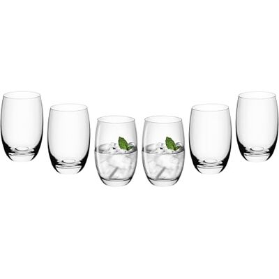 Gerlach 1760 Zestaw 6 Szklanek Flow do Wody Napojów Deserów Przezroczyste 450 ml Gerlach 1760 Zestaw 6 Szklanek Flow do Wody Napojów Deserów Przezroczyste 450 ml