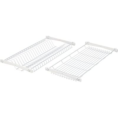 Casabriko Stojak na talerze wbudowany, stal lakierowana, biały 60 cm biały Casabriko Stojak na talerze wbudowany, stal lakierowana, biały 60 cm biały