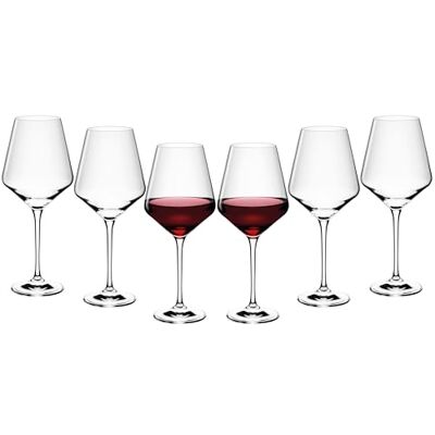 Gerlach 1760 Zestaw 6 Kieliszków do Czerwonego Wina Modern Przezroczyste 550 ml do Mycia w Zmywarce Gerlach 1760 Zestaw 6 Kieliszków do Czerwonego Wina Modern Przezroczyste 550 ml do Mycia w Zmywarce