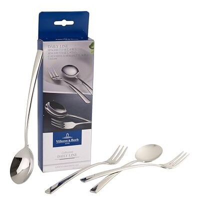 Villeroy & Boch – Daily Line, zestaw do spaghetti, 4 elementy, 26,5 x 8,5 x 3 cm, stal nierdzewna, można myć w zmywarce Villeroy & Boch – Daily Line, zestaw do spaghetti, 4 elementy, 26,5 x 8,5 x 3 cm, stal nierdzewna, można myć w zmywarce