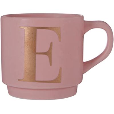 Premier Housewares Signet Pink E Letter Mug Premier Housewares Signet Pink E Letter Mug