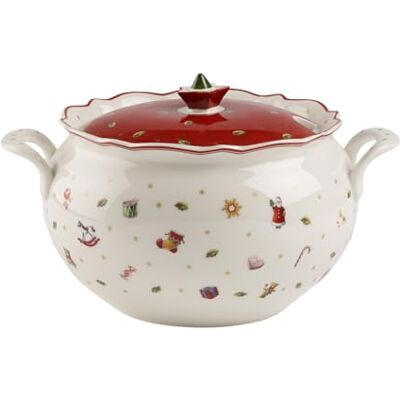 Villeroy & Boch Toy'S Delight Miska do Zupy z Uchwytami, Biały/Czerwony, 3 l Villeroy & Boch Toy'S Delight Miska do Zupy z Uchwytami, Biały/Czerwony, 3 l