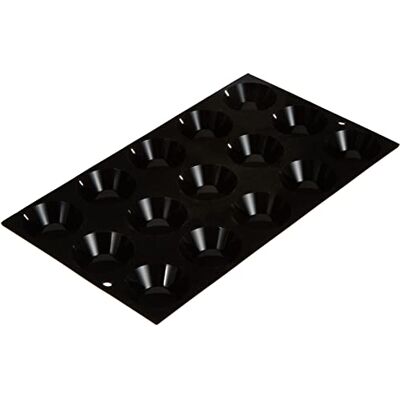DE BUYER 1975.01 Moul 'Flex czarna forma do pieczenia 15 okrągłych tartletów, 17,5 x 30 cm DE BUYER 1975.01 Moul 'Flex czarna forma do pieczenia 15 okrągłych tartletów, 17,5 x 30 cm