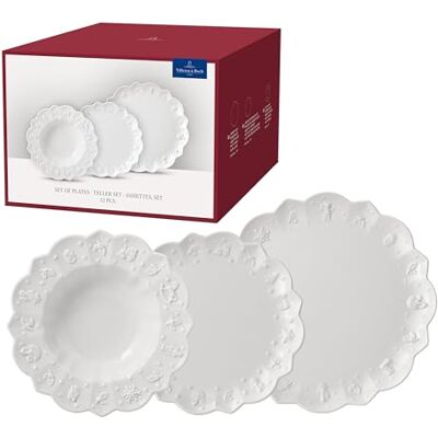 Villeroy & Boch – Toy's Delight Royal Classic zestaw talerzy 12 el., porcelana Premium, zmywarka, mikrofalówka, biały Villeroy & Boch – Toy's Delight Royal Classic zestaw talerzy 12 el., porcelana Premium, zmywarka, mikrofalówka, biały
