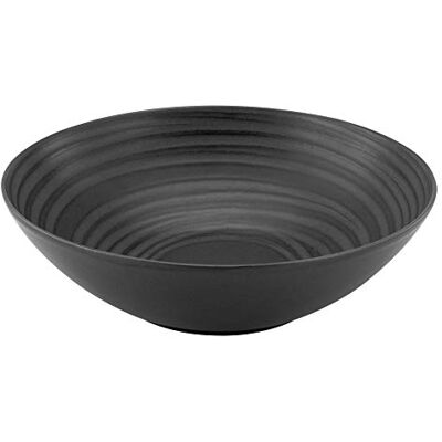 CreaTable Lava Stone - Zestaw 2 misek sałatkowych, czarno-szary CreaTable Lava Stone - Zestaw 2 misek sałatkowych, czarno-szary