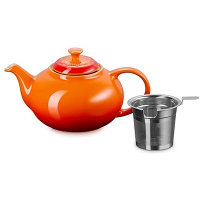 LE CREUSET Czajnik ceramiczny z sitkiem ze stali nierdzewnej, 1,3 l, Volcanic LE CREUSET Czajnik ceramiczny z sitkiem ze stali nierdzewnej, 1,3 l, Volcanic