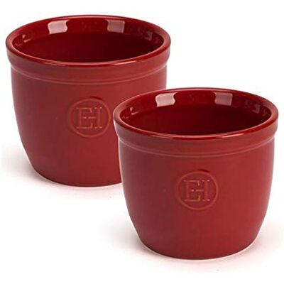 Emile Henry Zestaw 2 x talerz Ramekin nr 8, (10,08), bordowy, Emile Henry Zestaw 2 x talerz Ramekin nr 8, (10,08), bordowy,