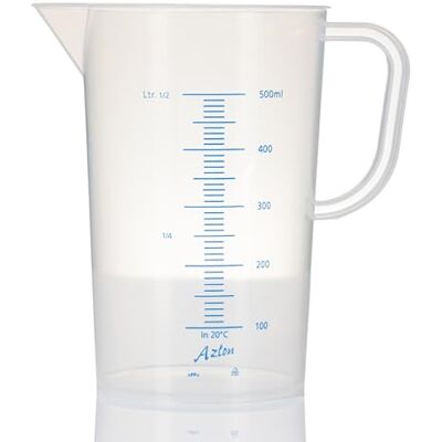 RS PRO Dzbanek laboratoryjny PP ze skalą, Ø 90 mm / 500 ml RS PRO Dzbanek laboratoryjny PP ze skalą, Ø 90 mm / 500 ml
