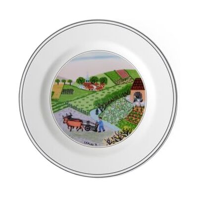 Villeroy & Boch Villeroy und Boch Design Naif talerz na chleb "Praca polowa", 17 cm, porcelana premium, biały/kolorowy Villeroy & Boch Villeroy und Boch Design Naif talerz na chleb "Praca polowa", 17 cm, porcelana premium, biały/kolorowy