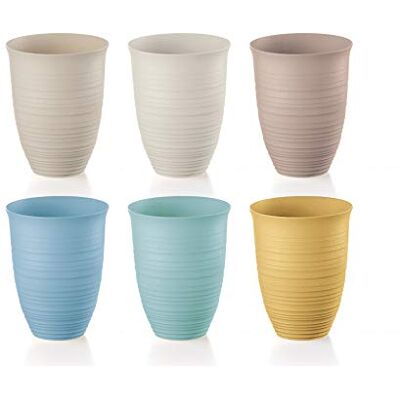 Guzzini Tierra, zestaw 6 wysokich szklanek, kubek z tworzywa sztucznego pochodzącego z recyklingu wielobarwny 9,8xw12,4 cm 520ml 17950252 Guzzini Tierra, zestaw 6 wysokich szklanek, kubek z tworzywa sztucznego pochodzącego z recyklingu wielobarwny 9,8xw12,4 cm 520ml 17950252