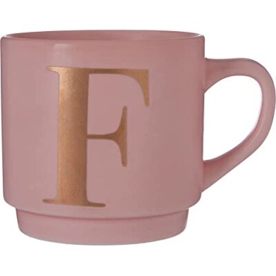 Premier Housewares Signet Pink F Letter Mug Premier Housewares Signet Pink F Letter Mug