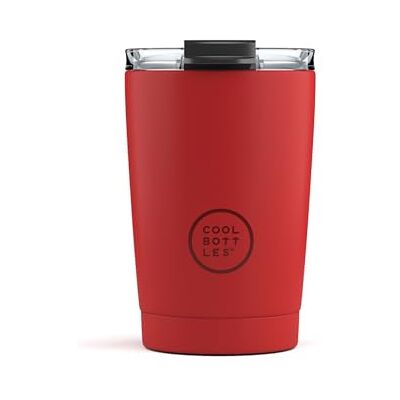 Cool Bottles Termos do kawy gorące napoje 5 godzin i zimnych 10 godzin 330 ml kubek termiczny ze stali nierdzewnej nie zawiera BPA, hermetyczna, szczelna pokrywka i konstrukcja odporna na plamy Vivid Red - Cool Bottles Termos do kawy gorące napoje 5 godzin i zimnych 10 godzin 330 ml kubek termiczny ze stali nierdzewnej nie zawiera BPA, hermetyczna, szczelna pokrywka i konstrukcja odporna na plamy Vivid Red -