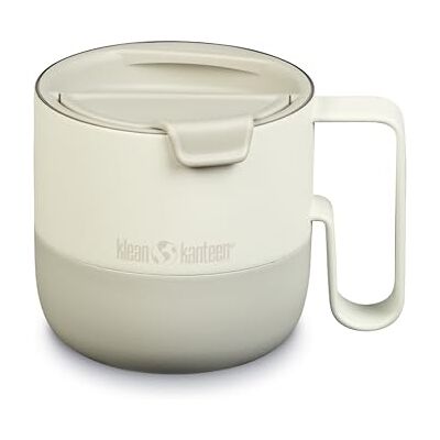 Klean Kanteen KleanKanteen RiseMug z klapką w kolorze: Tofu, 414 ml, wykonany ze stali nierdzewnej, nadaje się do mycia w zmywarce, 1010192 Klean Kanteen KleanKanteen RiseMug z klapką w kolorze: Tofu, 414 ml, wykonany ze stali nierdzewnej, nadaje się do mycia w zmywarce, 1010192