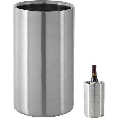 Premier Housewares chłodziarka do wina napoje ze stali nierdzewnej wiadro do wina eleganckie wykończenie chłodziarki do wina na butelki wina wiadro chłodzące wino 20 x 12 x 12 cm Premier Housewares chłodziarka do wina napoje ze stali nierdzewnej wiadro do wina eleganckie wykończenie chłodziarki do wina na butelki wina wiadro chłodzące wino 20 x 12 x 12 cm