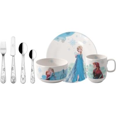 Villeroy & Boch – Disney Frozen zestaw naczyń dla dzieci, 7 el., można myć w zmywarce, można używać w kuchence mikrofalowej, naczynia i sztućce dla dzieci, porcelana Premium Villeroy & Boch – Disney Frozen zestaw naczyń dla dzieci, 7 el., można myć w zmywarce, można używać w kuchence mikrofalowej, naczynia i sztućce dla dzieci, porcelana Premium