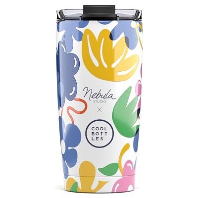 Cool Bottles Termos do kawy, kubek termiczny ze stali nierdzewnej, kubek do kawy 10 godzin zimne i gorące napoje 5 godzin Hermetyczna pokrywka, bez BPA Kwiatowy szaleństwo, 550 ml Cool Bottles Termos do kawy, kubek termiczny ze stali nierdzewnej, kubek do kawy 10 godzin zimne i gorące napoje 5 godzin Hermetyczna pokrywka, bez BPA Kwiatowy szaleństwo, 550 ml