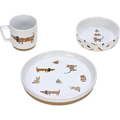 Lässig 1210037082 Zestaw naczyń porcelana zestaw naczyń dla dzieci talerz miska kubek z pierścieniem silikonowym antypoślizgowe naczynia dla dzieci/Little Mateys, niebieski (Royal Blue) Lässig 1210037082 Zestaw naczyń porcelana zestaw naczyń dla dzieci talerz miska kubek z pierścieniem silikonowym antypoślizgowe naczynia dla dzieci/Little Mateys, niebieski (Royal Blue)