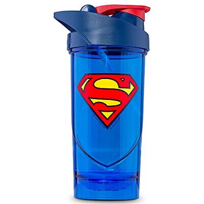 Shieldmixer Hero Pro Classic Shaker for Whey Protein Shakes and Pre Workout, BPA Free, 700 ml, Superman Classic Shieldmixer Hero Pro Classic Shaker for Whey Protein Shakes and Pre Workout, BPA Free, 700 ml, Superman Classic