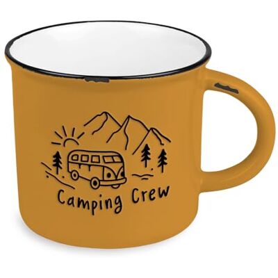 Grafik Werkstatt Grafik-Werkstatt Vintage ceramiczny kubek na prezent alpejski 400 ml Camping Crew Grafik Werkstatt Grafik-Werkstatt Vintage ceramiczny kubek na prezent alpejski 400 ml Camping Crew