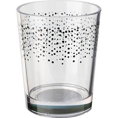 BRUNNER 0830185N.C6X Przezroczysty kubek z czarnymi kropkami, Kolekcja Pralin, Nietłukące Szkło w San Stirolo-akrylonitrylu, V 30 Cl, Antypoślizgowe BRUNNER 0830185N.C6X Przezroczysty kubek z czarnymi kropkami, Kolekcja Pralin, Nietłukące Szkło w San Stirolo-akrylonitrylu, V 30 Cl, Antypoślizgowe
