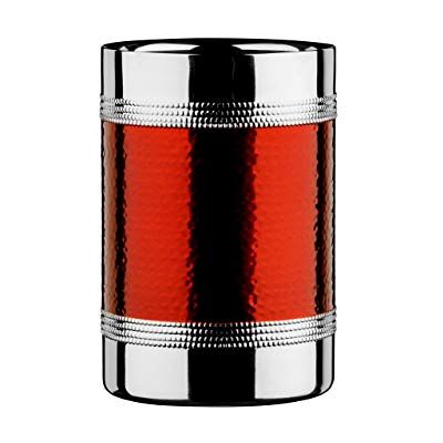 Premier Housewares chłodziarka do butelek z młotkiem czerwonym paskiem stal nierdzewna Premier Housewares chłodziarka do butelek z młotkiem czerwonym paskiem stal nierdzewna