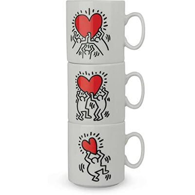 Egan Zestaw 3 Kubków w Porcelanie Keith Haring Egan Zestaw 3 Kubków w Porcelanie Keith Haring