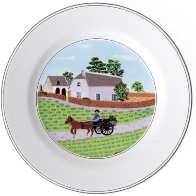 Villeroy & Boch Villeroy und Boch Design Naif talerz śniadaniowy "Bauer", 21 cm, porcelana premium, biały/kolorowy Villeroy & Boch Villeroy und Boch Design Naif talerz śniadaniowy "Bauer", 21 cm, porcelana premium, biały/kolorowy