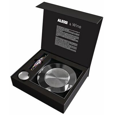Alessi & Wine GAM32SET zestaw do wina Design, składający się z korkociągów Sommelier, nasadki rozprężnej i butelki Alessi & Wine GAM32SET zestaw do wina Design, składający się z korkociągów Sommelier, nasadki rozprężnej i butelki