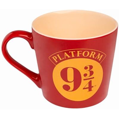 Grupo Erik : Kubek Harry Potter Szyna 9 i 3/4 Ceramiczny kubek do kawy, 444 ml, artykuły i prezent z kolekcji Harry Potter Grupo Erik : Kubek Harry Potter Szyna 9 i 3/4 Ceramiczny kubek do kawy, 444 ml, artykuły i prezent z kolekcji Harry Potter