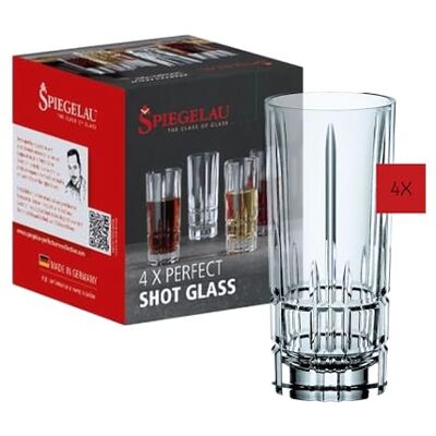Spiegelau & Nachtmann 4500170 Perfect Serve Kieliszki do wódki, do shotów, ze szkła kryształowego, 55 ml, 4 szt. w zestawie Spiegelau & Nachtmann 4500170 Perfect Serve Kieliszki do wódki, do shotów, ze szkła kryształowego, 55 ml, 4 szt. w zestawie